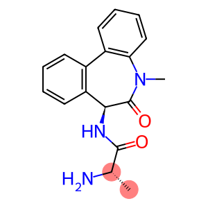 Propanamide, 2-amino-N-[(7S)-6,7-dihydro-5-methyl-6-oxo-5H-dibenz[b,d]azepin-7-yl]-,(2S)-