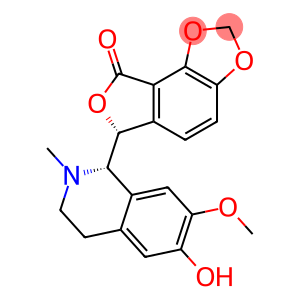 (6R)-6-[(1S)-1,2,3,4-tetrahydro-6-hydroxy-7-methoxy-2-methyl-1-isoquinolinyl]furo[3,4-e]-1,3-benzodioxol-8(6H)-one