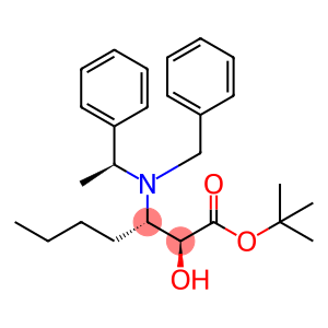 Heptanoic acid, 2-hydroxy-3-[[(1S)-1-phenylethyl](phenylmethyl)amino]-, 1,1-dimethylethyl ester, (2S,3S)-