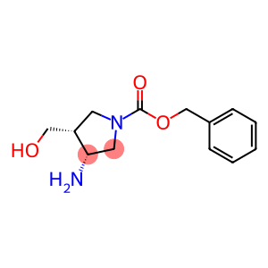 1-PYRROLIDINECARBOXYLIC ACID, 3-AMINO-4-(HYDROXYMETHYL)-, PHENYLMETHYL ESTER, (3R,4R)-