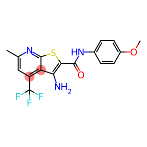 3-amino-N-(4-methoxyphenyl)-6-methyl-4-(trifluoromethyl)thieno[2,3-b]pyridine-2-carboxamide