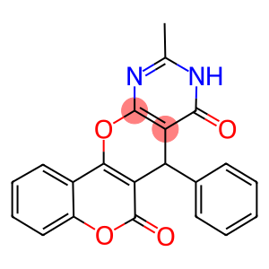 10-methyl-7-phenyl-7,9-dihydro-6H,8H-chromeno[3',4':5,6]pyrano[2,3-d]pyrimidine-6,8-dione