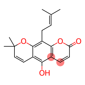 5-Hydroxy-8,8-dimethyl-10-(3-methyl-2-butenyl)-2H,8H-benzo[1,2-b:5,4-b']dipyran-2-one