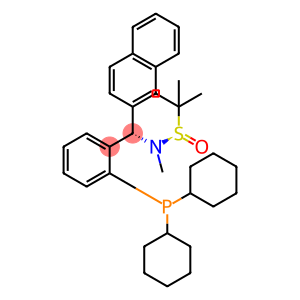 (R)-N-((S)-(2-(Dicyclohexylphosphanyl)phenyl)(naphthalen-2-yl)methyl)-N,2-dimethylpropane-2-sulfinamide