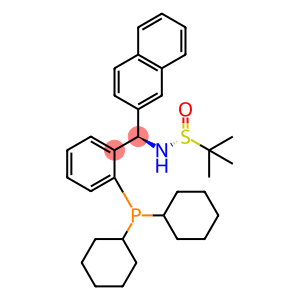 (R)-N-((R)-(2-(Dicyclohexylphosphanyl)phenyl)(naphthalen-2-yl)methyl)-2-methylpropane-2-sulfinamide