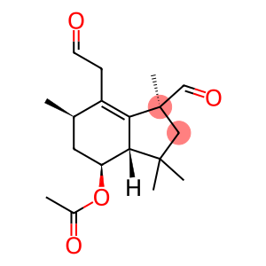 1H-Indene-4-acetaldehyde, 7-(acetyloxy)-3-formyl-2,3,5,6,7,7a-hexahydro-1,1,3,5-tetramethyl-, (3S,5R,7S,7aS)-