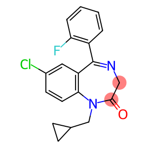 7-氯-1-(环丙基甲基)-5-(2-氟苯基)-1,3-二氢-2H-1,4-苯并二氮杂卓-2-酮