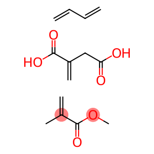 Butanedioic acid, methylene-, polymer with 1,3-butadiene and methyl-2-methyl-2-propenoate