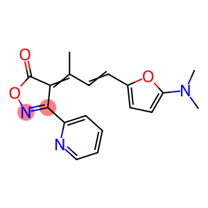 5(4H)-Isoxazolone,  4-[3-[5-(dimethylamino)-2-furanyl]-1-methyl-2-propenylidene]-3-(2-pyridinyl)-  (9CI)