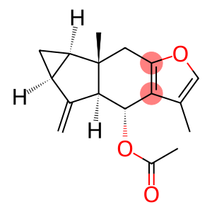 (4R)-4,4aα,5,5aα,6,6aα,6b,7-Octahydro-3,6bβ-dimethyl-5-methylenecycloprop[2,3]indeno[5,6-b]furan-4α-ol acetate