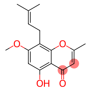 2-Methyl-5-hydroxy-7-methoxy-8-(3-methyl-2-butenyl)chromone
