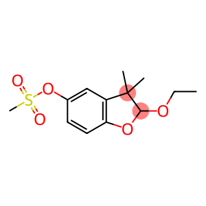 2-ethoxy-2,3-dihydro-3,3-dimethyl-5-benzofuranyl methanesulfonate, (+-)-