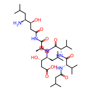 (3S,4R)-3-hydroxy-4-[[(2R)-2-[[(3R,4S)-3-hydroxy-6-methyl-4-[[(2R)-3-methyl-2-[[(2R)-3-methyl-2-(3-methylbutanoylamino)butanoyl]amino]butanoyl]amino]heptanoyl]amino]propanoyl]amino]-6-methyl-heptanoic acid