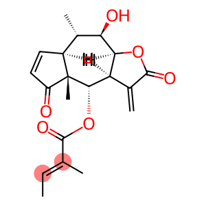 (E)-2-Methyl-2-butenoic acid [(3aS)-2,3,3aα,4,4a,5,7aα,8,9,9aα-decahydro-9β-hydroxy-4aβ,8α-dimethyl-3-methylene-2,5-dioxoazuleno[6,5-b]furan-4α-yl] ester