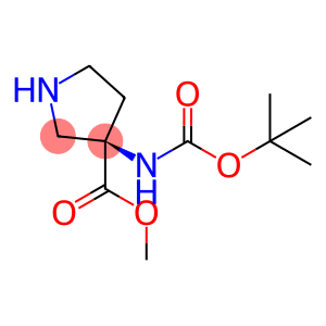 3-Pyrrolidinecarboxylic acid, 3-[[(1,1-dimethylethoxy)carbonyl]amino]-, methyl ester, (3R)-