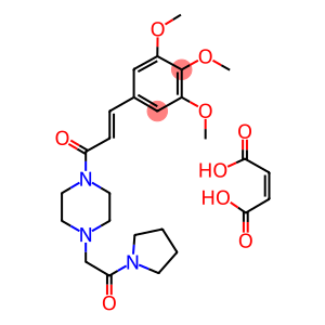 4-(3,4,5-trimethoxycinnamoyl)-1-(1-pyrrolidinyl)carbonylmethylpiperazinemale