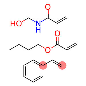 2-Propenoic acid, butyl ester, polymer with ethenylbenzene and N-(hydroxymethyl)-2-propenamide Ethenylbenzene, butyl 2-propenoate, N-(hydroxymethyl)-2-propenamidepolymer