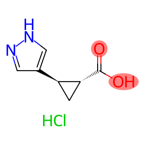 rac-(1R,2R)-2-(1H-pyrazol-4-yl)cyclopropane-1-carboxylic acid hydrochloride, trans