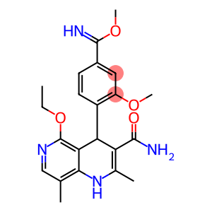 Benzenecarboximidic acid, 4-[3-(aminocarbonyl)-5-ethoxy-1,4-dihydro-2,8-dimethyl-1,6-naphthyridin-4-yl]-3-methoxy-, methyl ester