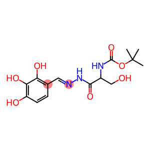 Serine, N-[(1,1-dimethylethoxy)carbonyl]-, 2-[(2,3,4-trihydroxyphenyl)methylene]hydrazide