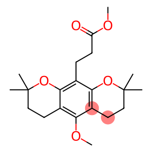 3,4,7,8-Tetrahydro-5-methoxy-2,2,8,8-tetramethyl-2H,6H-benzo[1,2-b:5,4-b']dipyran-10-propanoic acid methyl ester