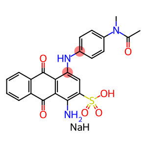 sodium 4-(4-(N-methylacetamido)phenyl-1-amino)-1-amino-9,10-dioxoanthracene-2-sulphonate