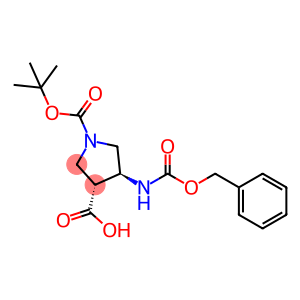 1,3-Pyrrolidinedicarboxylic acid, 4-[[(phenylmethoxy)carbonyl]amino]-, 1-(1,1-dimethylethyl) ester, (3R,4S)-