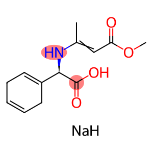 (r)-(+)-alpha-[(3-methoxy-1-methyl-3-oxo-1-propenyl)amino]-1,4-cyclohexadiene-1-aceticacidsodiumsalt