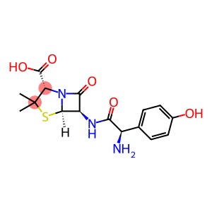 6-{[Amino(4-hydroxyphenyl)acetyl]amino}-3,3-dimethyl-7-oxo-4-thia-1-azabicyclo[3.2.0]heptane-2-carboxylic acid