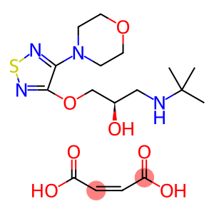 (+)-3-[3-(tert-butylamino)-2-hydroxypropoxy]-4-morpholino-1,2,5-thiadiazole maleate