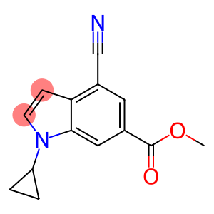 1H-Indole-6-carboxylic acid, 4-cyano-1-cyclopropyl-, methyl ester