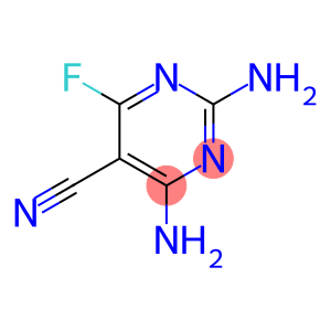 5-Pyrimidinecarbonitrile,  2,4-diamino-6-fluoro-