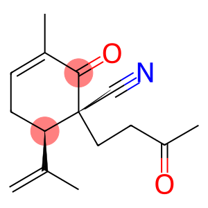 6-isopropenyl-3-methyl-2-oxo-1-(3-oxobutyl)-3-cyclohexene-1-carbonitrile