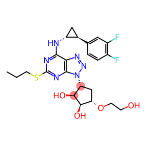 (1S,2S,3R,5S)-3-[7-[(1R,2S)-2-(3,4-Difluorophenyl)cyclopropylamino]-5-(propylsulfanyl)-3H-[1,2,3]triazolo[4,5-d]pyrimidin-3-yl]-5-(2-hydroxyethoxy)cyclopentane-1,2-diol