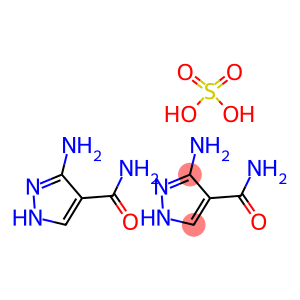 3-Aminopyrazole-4-carboxamide hemisulphate