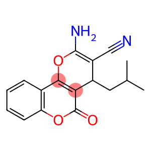 2-amino-4-isobutyl-5-oxo-4H,5H-pyrano[3,2-c]chromene-3-carbonitrile