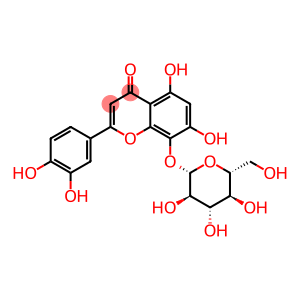 4H-1-Benzopyran-4-one, 2-(3,4-dihydroxyphenyl)-8-(β-D-glucopyranosyloxy)-5,7-dihydroxy-