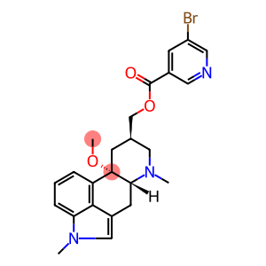 Ergoline-8-methanol, 10-methoxy-1,6-dimethyl-, 5-bromo-3-pyridinecarboxylate (ester), (8.beta.)-