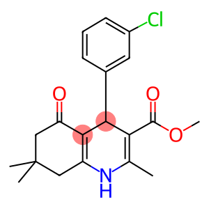 methyl 4-(3-chlorophenyl)-2,7,7-trimethyl-5-oxo-1,4,5,6,7,8-hexahydroquinoline-3-carboxylate
