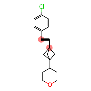 4-(3-((4-chlorophenyl)ethynyl)bicyclo[1.1.1]pentan-1-yl)tetrahydro-2H-pyran
