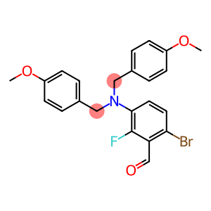 3-(Bis(4-methoxybenzyl)amino)-6-bromo-2-fluorobenzaldehyde