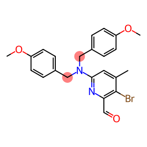 2-Pyridinecarboxaldehyde, 6-[bis[(4-methoxyphenyl)methyl]amino]-3-bromo-4-methyl-