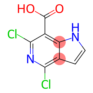 1H-Pyrrolo[3,2-c]pyridine-7-carboxylic acid, 4,6-dichloro-