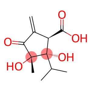 Cyclopentanecarboxylic acid, 2,3-dihydroxy-3-methyl-5-methylene-2-(1-methylethyl)-4-oxo-, (1R,2S,3S)-