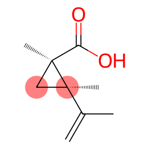 Cyclopropanecarboxylic acid, 1,2-dimethyl-2-(1-methylethenyl)-, (1R,2R)-rel- (9CI)