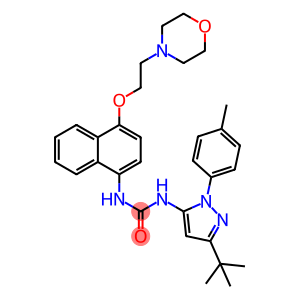 1-[2-(4-甲基苯基)-5-叔丁基吡唑-3-基]-3-[4-(2-吗啉-4-基乙氧基)萘-1-基]脲