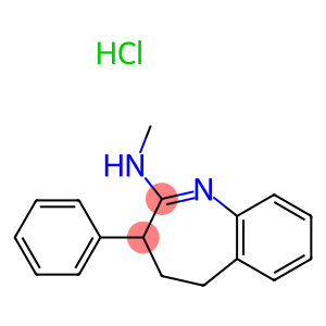3H-1-Benzazepin-2-amine,4,5-dihydro-N-methyl-3-phenyl-, hydrochloride (1:1)