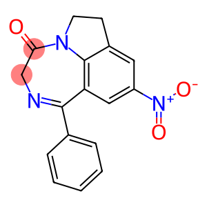 Pyrrolo(3,2,1-jk)(1,4)benzodiazepin-4(3H)-one, 6,7-dihydro-9-nitro-1-p henyl-