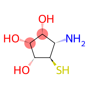 1,2,3-Cyclopentanetriol,4-amino-5-mercapto-,(1R,2R,3R,4S,5R)-(9CI)