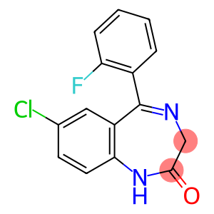 5-(2-fluorophenyl)-7-chloro-1,4-benzodiazepin-2-one